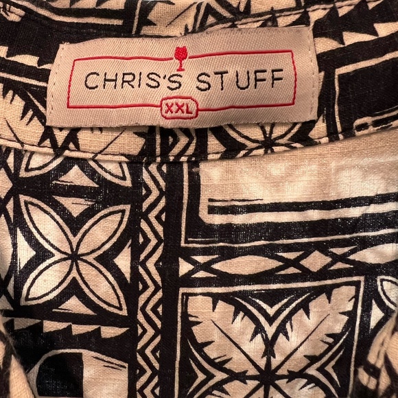 COPY - Men's Casual Button Down, Collared Shirt w/Wine Motif - Picture 3 of 5